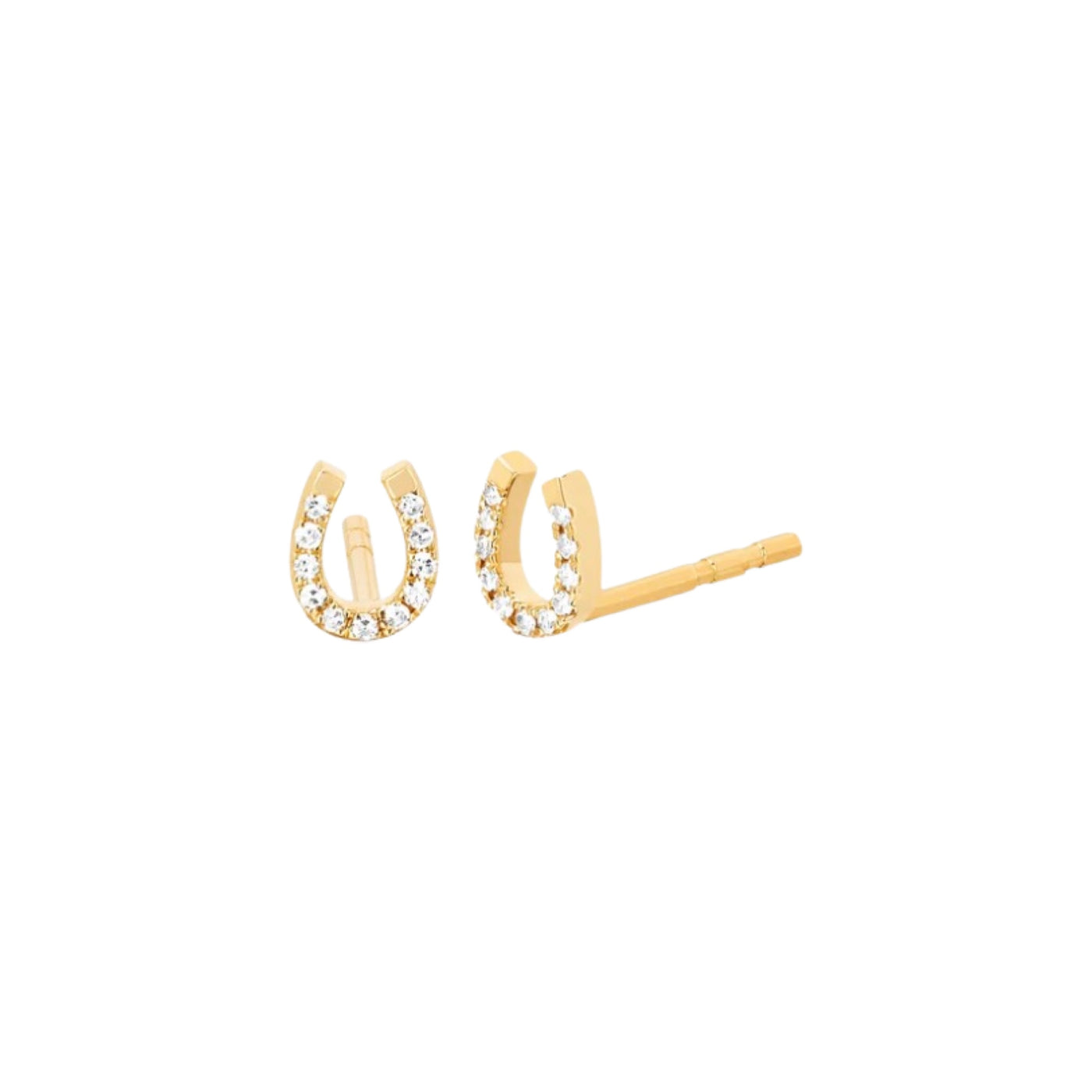 Diamond Mini Horseshoe Studs