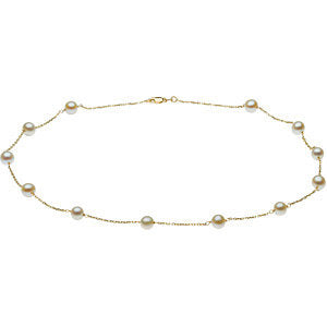 Pearl Station Chain/14K yellow - Lauren Sigman Collection