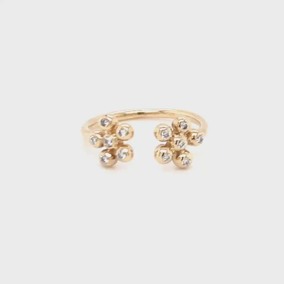 Pimpernel Ring in 18k Gold with Diamonds