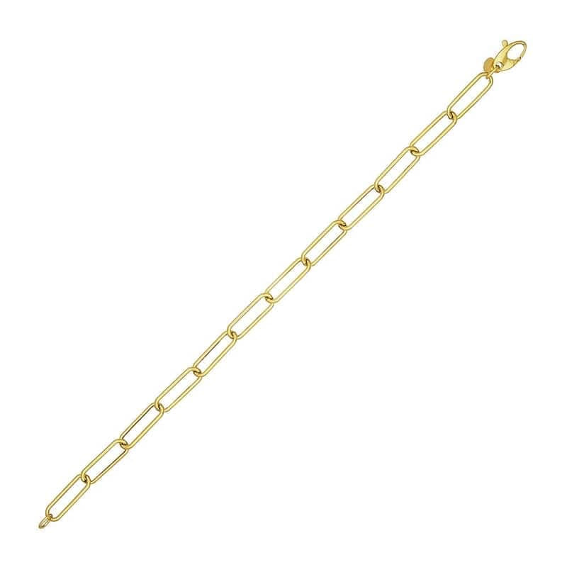 Elongated Link Paper Clip Bracelet
