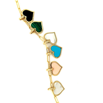 Small Inlay Heart Charms