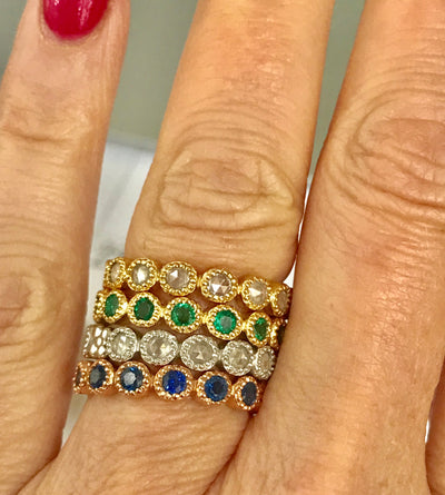 Jasmine Band in 18k Gold with Emerald - Lauren Sigman Collection