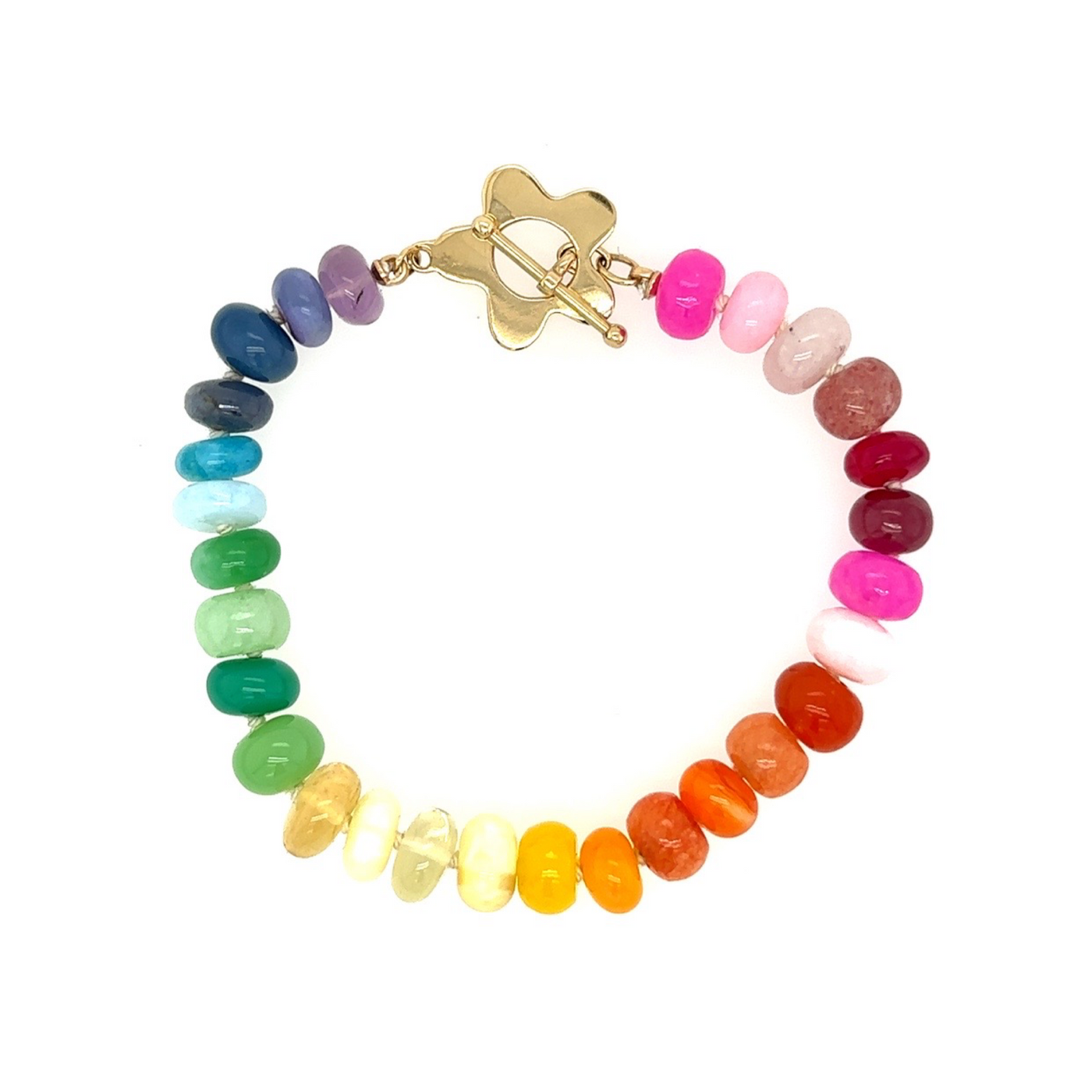 Classic Rainbow Bracelet/ Wildflower Toggle