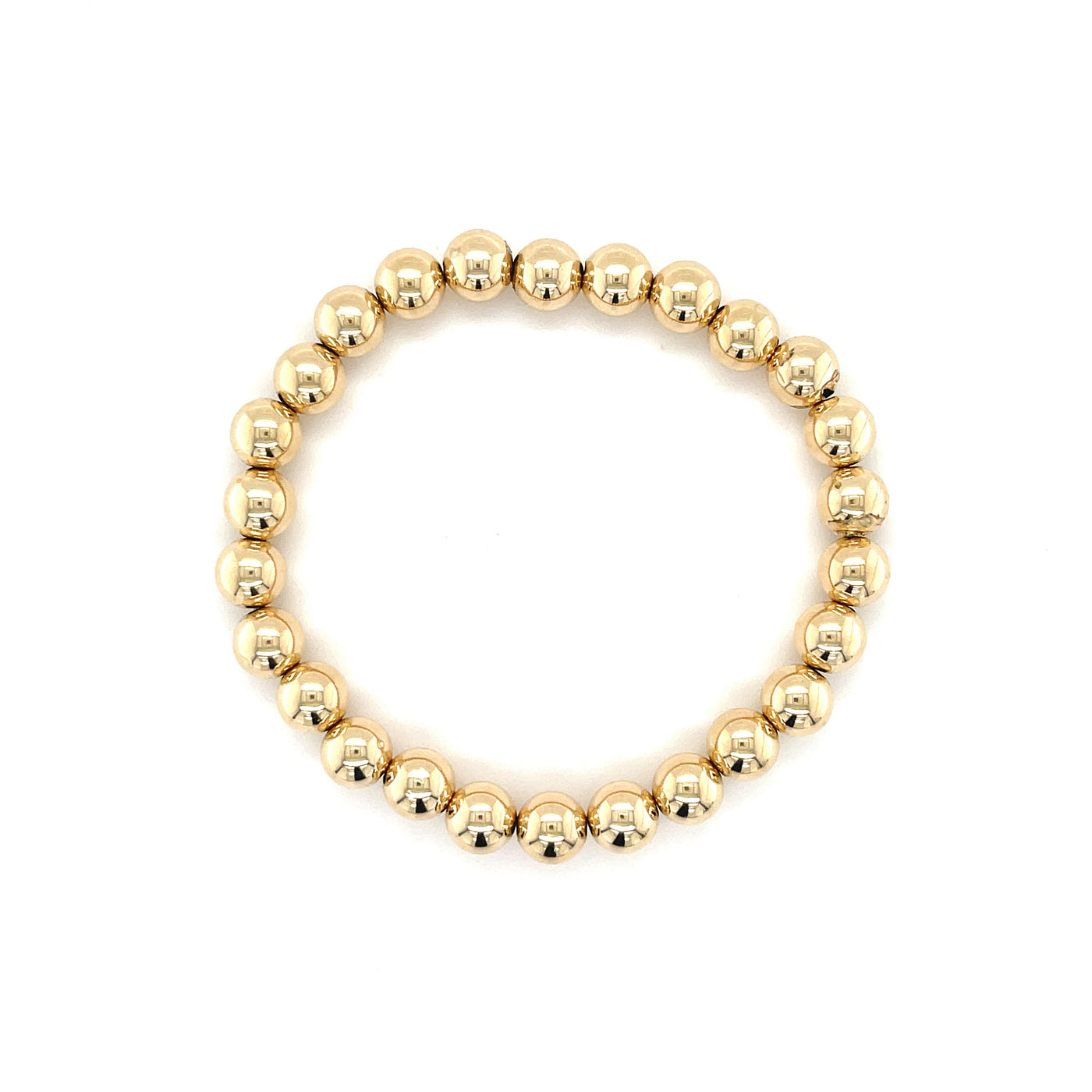Gold Bead Bracelet/6mm